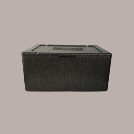 Cassa Termica in Poliuretano per Asporto Alimenti Freschi o Surgelati GN8 Plus Nera 56x37H22cm [538b11a0]