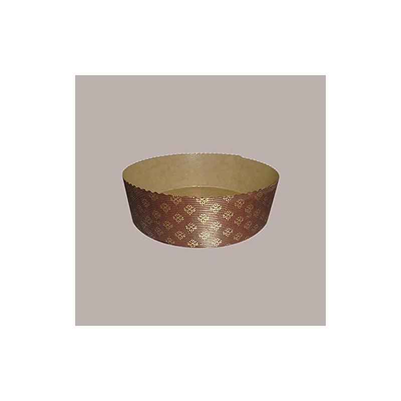 Stampo Forme Cottura in Carta Forno per Panettone Basso da 2 Kg Usa e Getta Dm 275 mm H80mm 5 pezzi [8f4bf170]
