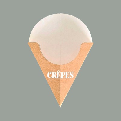 Porta Crepes a Tasca in Cartoncino Alimentare Biodegradabile e Compostabile 130x185 mm 100 pezzi [f1b6cb48]