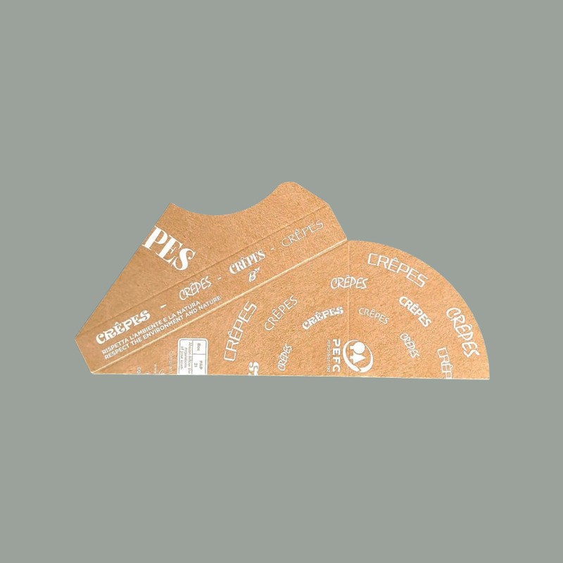 Porta Crepes a Tasca in Cartoncino Alimentare Biodegradabile e Compostabile 130x185 mm 100 pezzi [28908845]