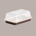 Coperchio Bombato Trasparente H 4,3 cm  per Vaschetta Tiramisù 15,5x10 cm 50 pezzi [1e562fbb]