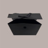 Borsa Carta Chiusura Velcro Nera con nastro in raso 16+8x14 cm 10 Pezzi [79bc2a56]