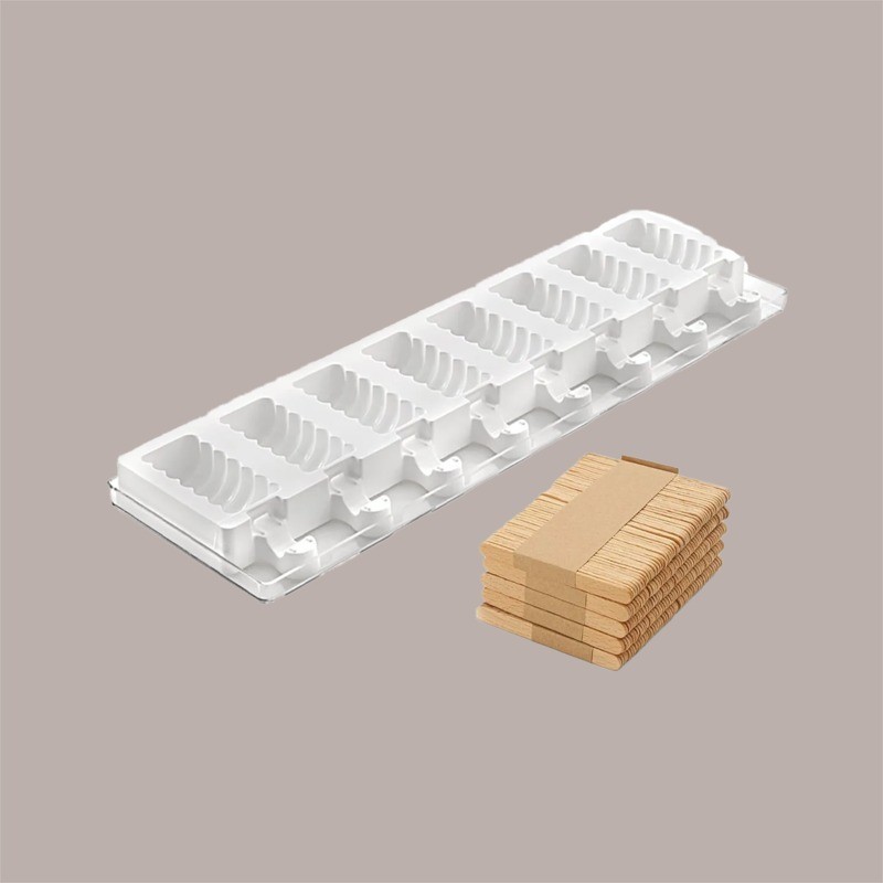 Set 2 Stampi MiniTango Gel04 con 100 Stecchi in Legno per Stecco Gelato Dm32H67 mm [e1f49f0b]