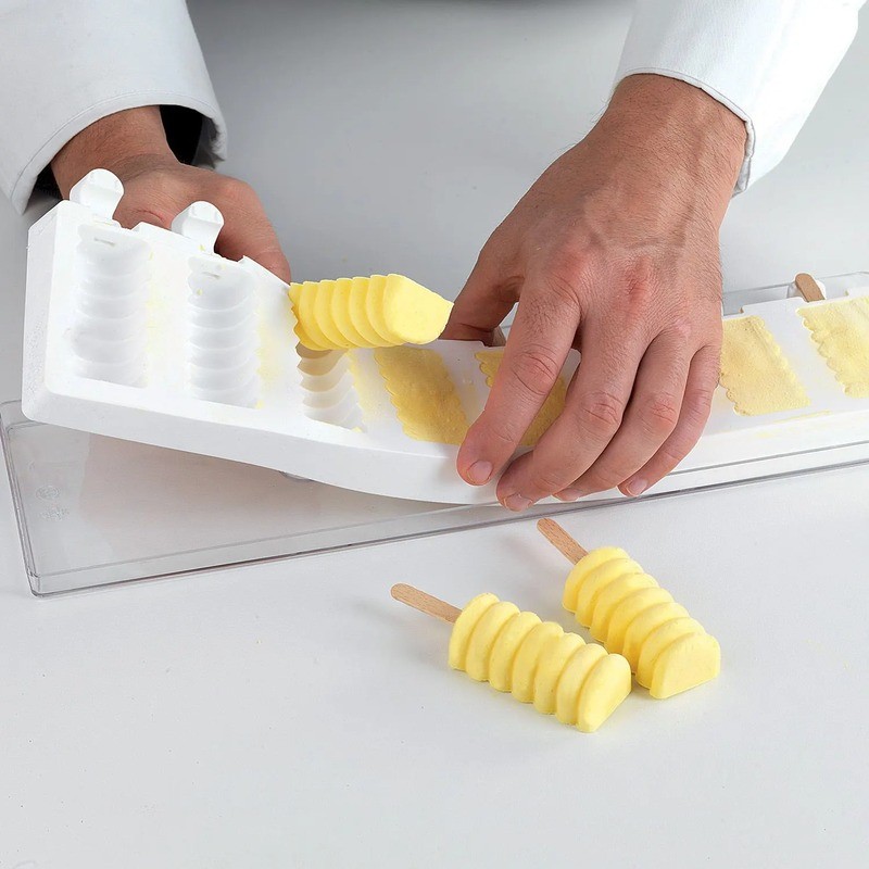 Set 2 Stampi MiniTango Gel04 con 100 Stecchi in Legno per Stecco Gelato Dm32H67 mm [8a9f5a1c]
