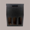 Scatola Astuccio Porta 3 Bottiglie 750 ml Olio Vino in Cartoncino grafica Kraft Nero 270x90H385 mm 10 pezzi [ec1235d5]