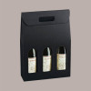 Scatola Astuccio Porta 3 Bottiglie 750 ml Olio Vino in Cartoncino grafica Kraft Nero 270x90H385 mm 10 pezzi [6b836a3b]