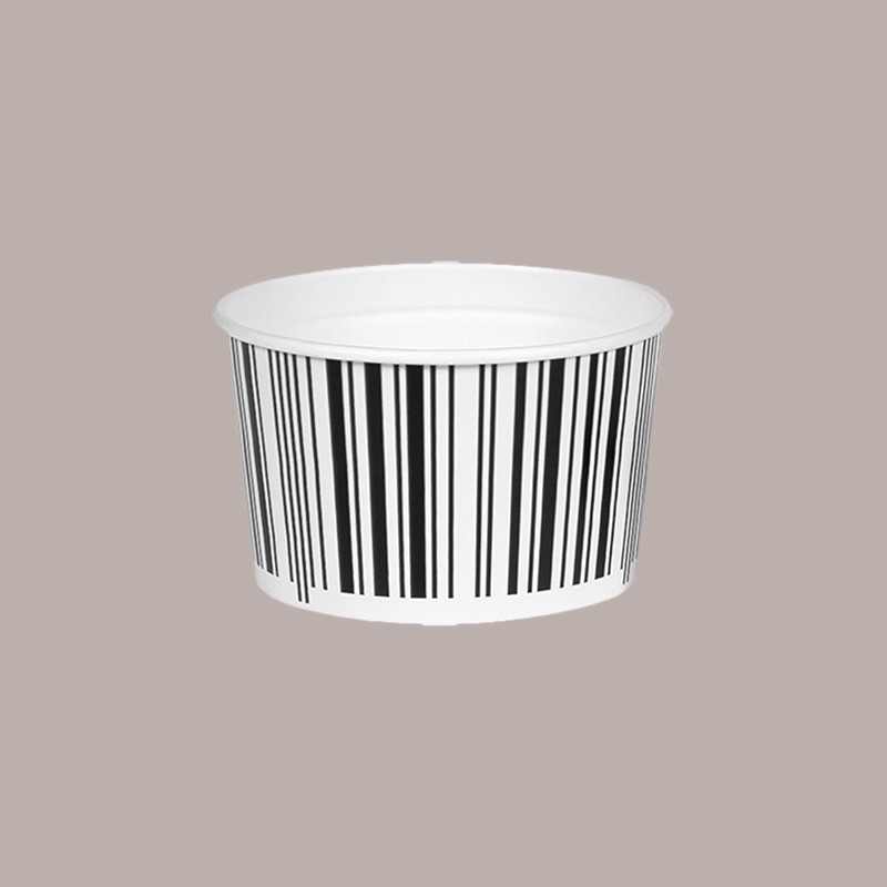 Coppette Gelato in Carta Bianco e Nero 100cc Impilabili Black&White 250 pezzi [5e9fbb2e]