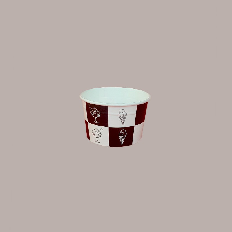 Coppette Gelato in Carta Bianco e Nero 120cc Impilabili Black&White 250 pezzi [553b6a59]
