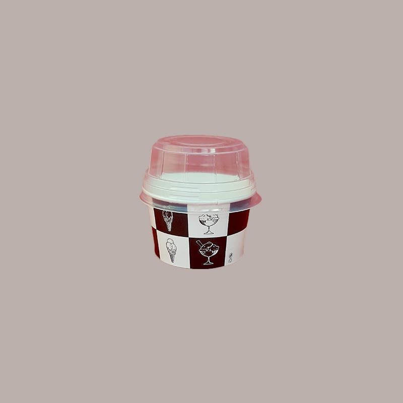 Coppette Gelato in Carta Bianco e Nero 120cc Impilabili Black&White 250 pezzi [292fd265]