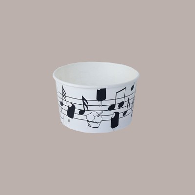 Coppette Gelato in Carta Bianco e Nero 200cc Impilabili Black&White 200 pezzi [3b00e850]