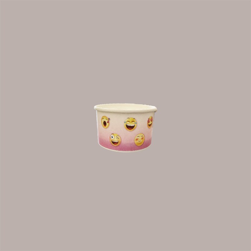 Coppette Gelato in Carta 60cc Impilabili per Bambino grafica Emoticon Emoji 250 pezzi [a45b80a3]