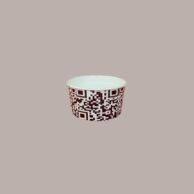Coppette Gelato in Carta, Bianco e Nero, 70cc Impilabili Black&White 250 pezzi [86bda768]