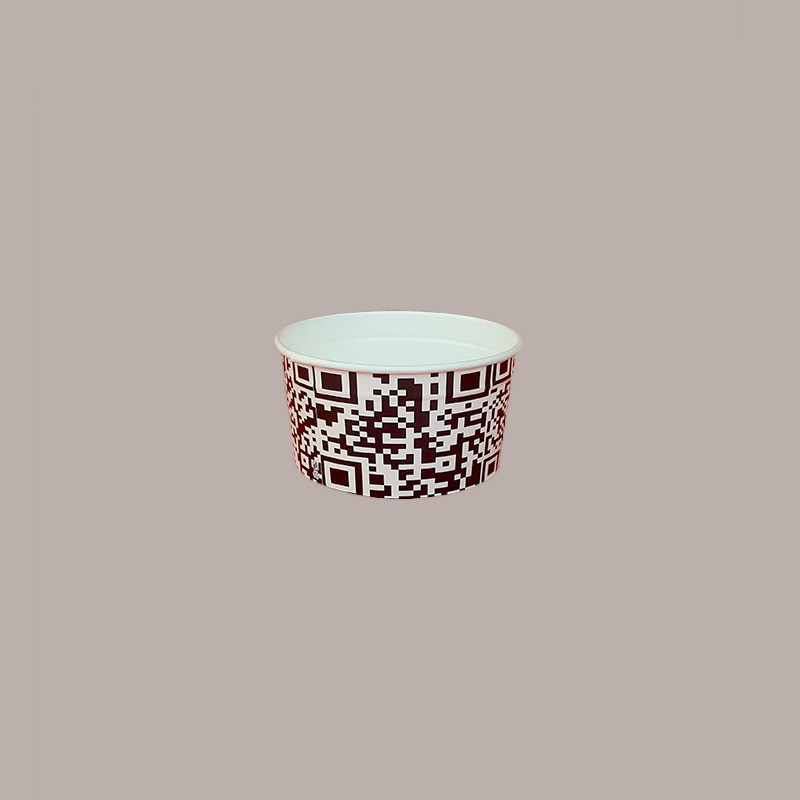 Coppette Gelato in Carta, Bianco e Nero, 70cc Impilabili Black&White 250 pezzi [86bda768]