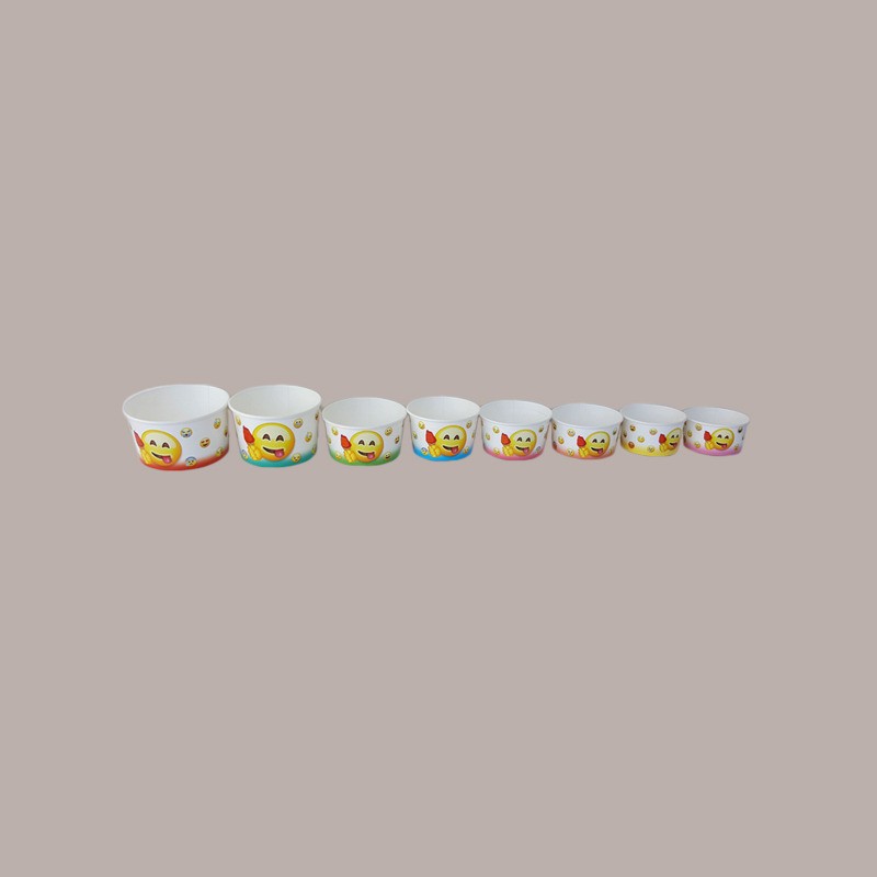 Coppette Gelato in Carta 80cc Impilabili grafica Emoticon Emoji 250 pezzi [e97ef37a]