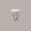Bicchiere Bibite Fredde in Cartone Bianco e Nero ideale per Yogurt Gelato Granita grafica Black&White B/25 100 pezzi [ce747e65]