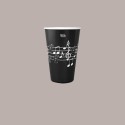 Bicchiere Bibite Fredde in Cartone Bianco e Nero ideale per Frappè Yogurt Gelato Granita grafica Black&White B/37 10 [fcc3685f]