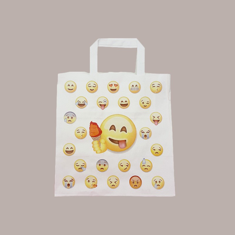 Borsa Shoppers Carta Ideali per Asporto Vaschette Gelato grafica Emoticon Emoji 26+17H27cm 200 pezzi [82cb0d61]