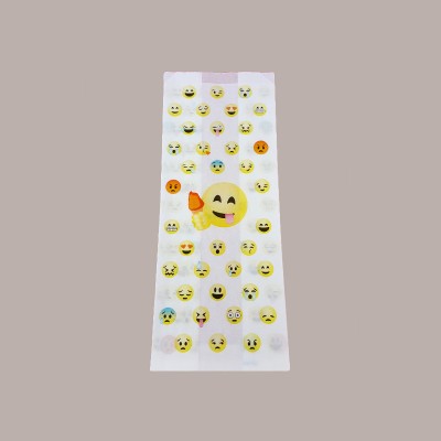 Sacchetto Carta Politenato Antigrasso grafica Gelato Emoticon Emoji 14+10x34cm 500 pezzi [18a3895a]