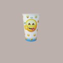 Bicchiere Bibite Fredde in Cartone ideale per Frappè Yogurt Gelato Granita grafica Emoticon Emoji B/37 100 pezzi [b566c017]