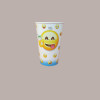 Bicchiere Bibite Fredde in Cartone ideale per Frappè Yogurt Gelato Granita grafica Emoticon Emoji B/37 100 pezzi [b566c017]