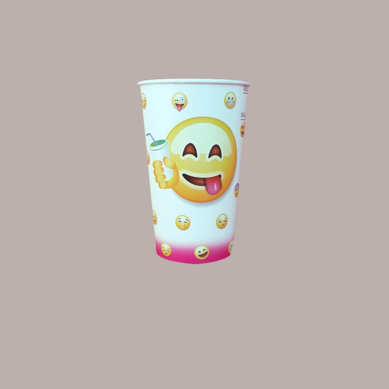 Bicchiere Bibite Fredde in Cartone ideale per Farppè Yogurt Gelato Granita grafica Emoticon Emoji B/55 50 pezzi [641caa78]