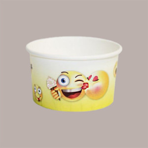 Coppette Gelato in Carta 70cc Impilabili grafica Emoticon Emoji 250 pezzi