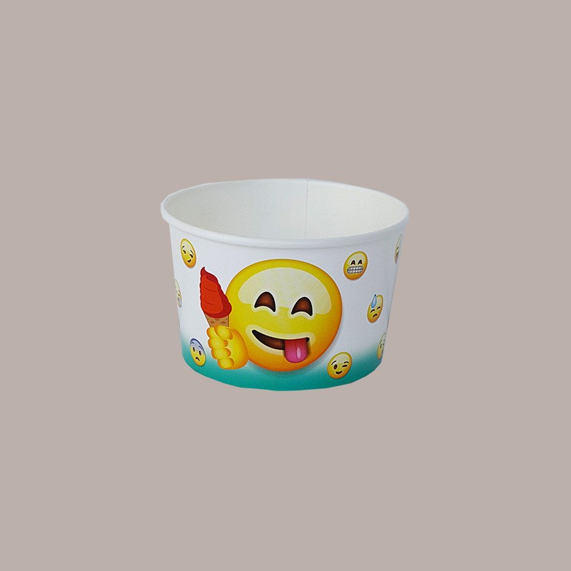 Coppette Gelato in Carta 230cc Impilabili grafica Emoticon Emoji 180 pezzi [c269f8a0]