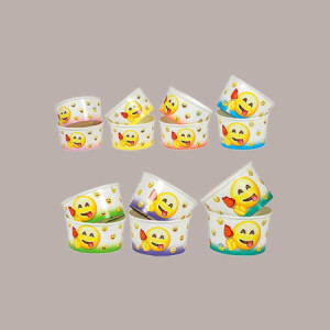 Coppette Gelato in Carta 100cc Impilabili grafica Emoticon Emoji 250 pezzi [a10f27aa]