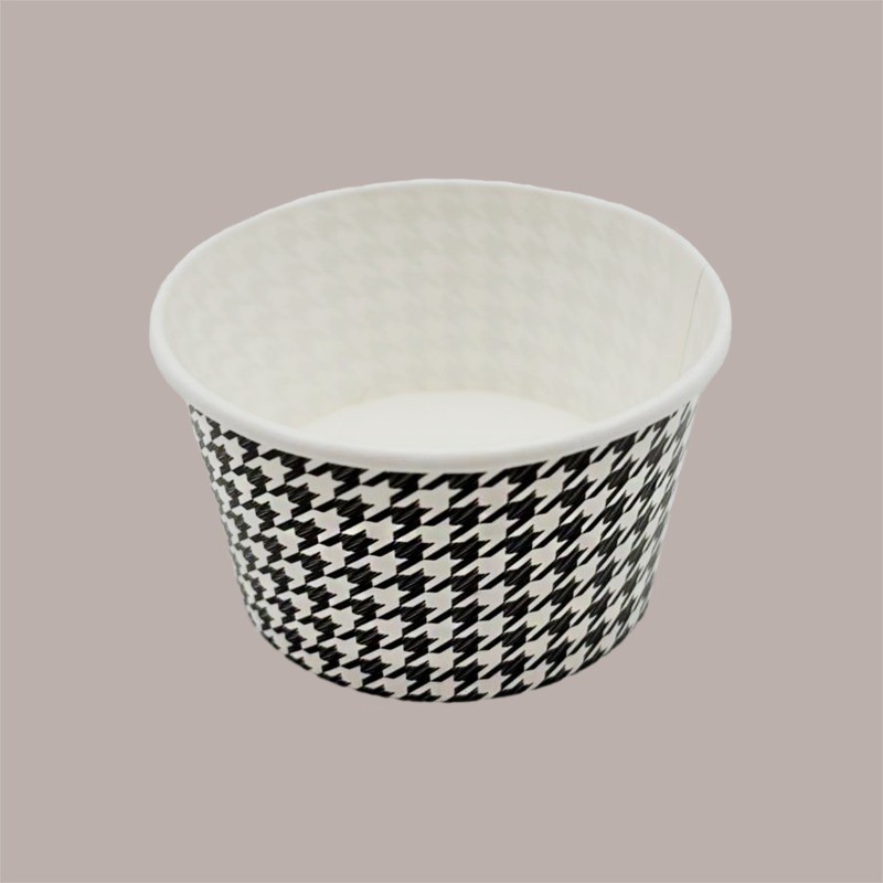 Coppette Gelato in Carta Bianco e Nero 140cc Impilabili Black&White 200 pezzi [b60d675a]