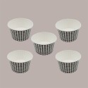 Coppette Gelato in Carta Bianco e Nero 140cc Impilabili Black&White 200 pezzi [bcade966]