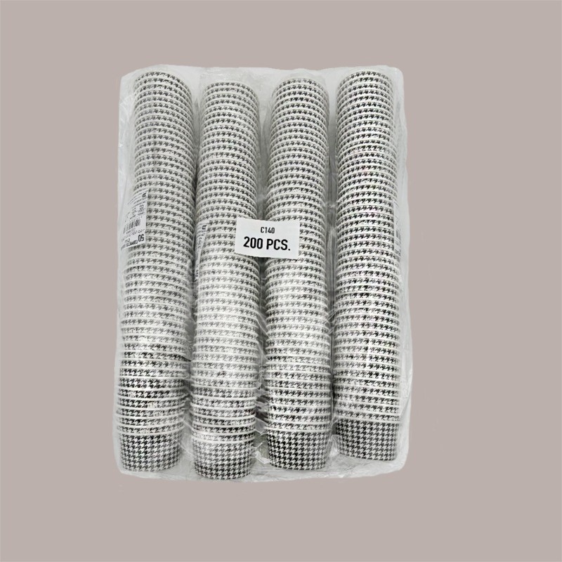 Coppette Gelato in Carta Bianco e Nero 140cc Impilabili Black&White 200 pezzi [0bb02862]