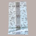 Sacchetto Carta Politenato Grafica Gelato Tono su Tono 14+10x34cm 500 pezzi [8b12b2ff]