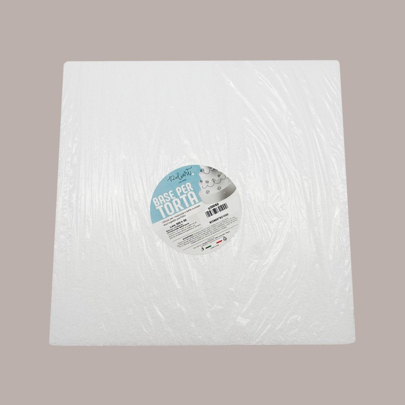 Base per Torta in Polistirolo Quadrata 30x30 cm H 5 cm 6 pezzi [b7e9dc4a]