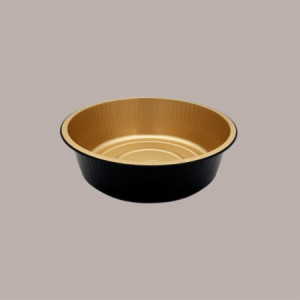 Contenitore Tondo in Alluminio Nero e Oro Eclipse per Microonde Dm19,6H5,5 cm AS121200 50 pezzi [2def1f4f]