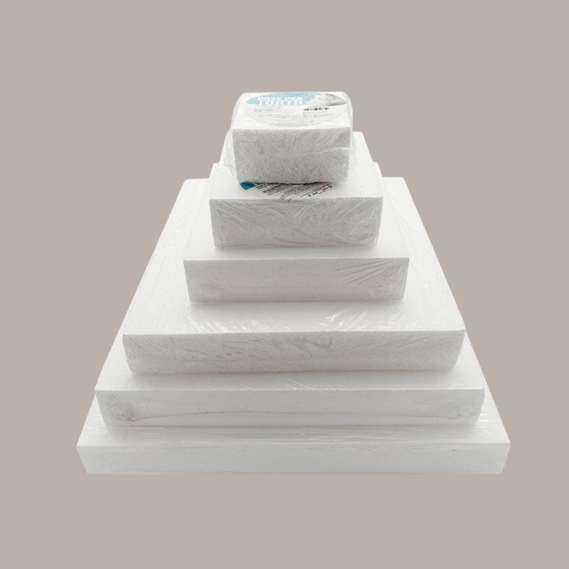 Base per Torta in Polistirolo Quadrata 10x10 cm H 5 cm 6 pezzi [7ae7ac98]