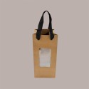 Borsa Shopper Carta Naturale Porta Vasetti con Finestra 8+8x18 cm 20 pezzi [198d26ed]