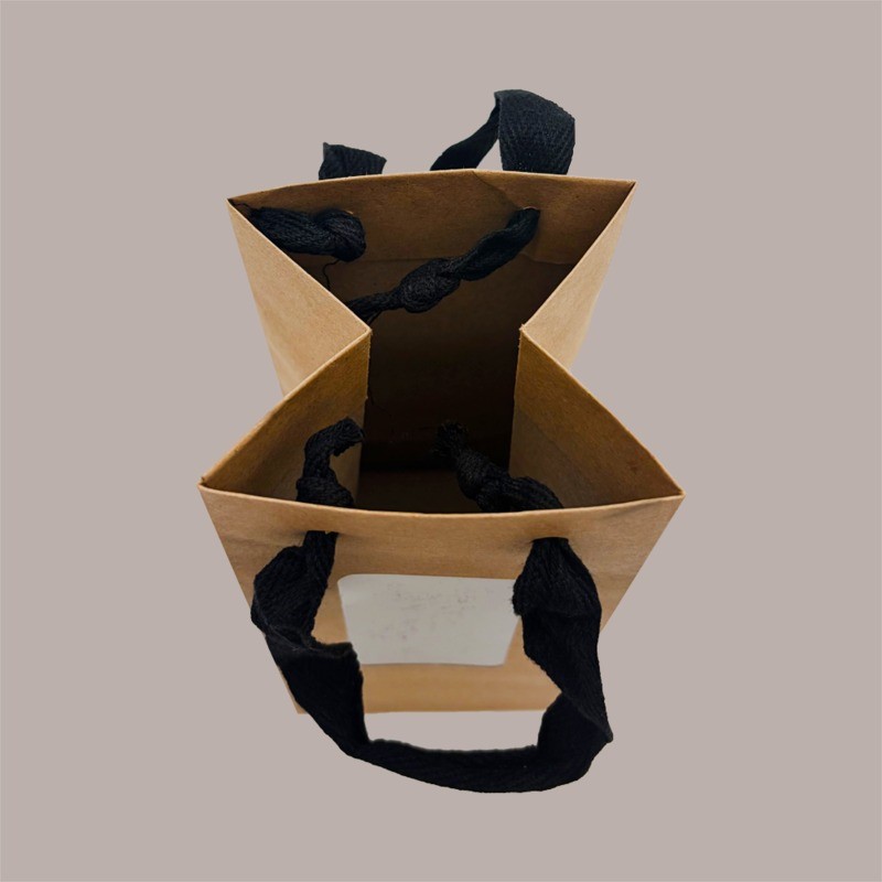 Borsa Shopper Carta Naturale Porta Vasetti con Finestra 8+8x18 cm 20 pezzi [77b6a4e4]