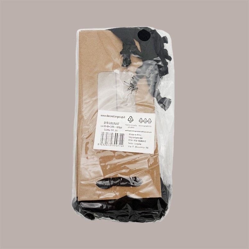 Borsa Shopper Carta Naturale Porta Vasetti con Finestra 8+8x18 cm 20 pezzi [72e6e3fa]