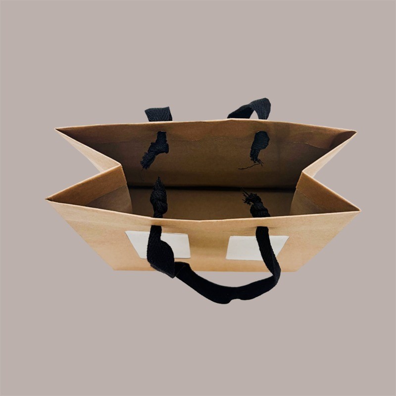Borsa Shopper Carta Naturale Porta Vasetti con Finestra 16,6+8x18 cm 20 pezzi [495e0ce2]