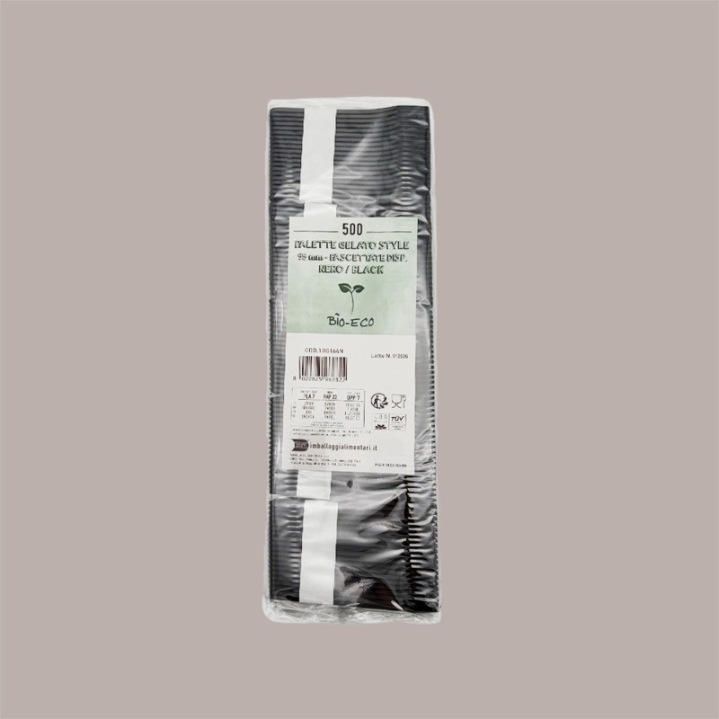 Palettine Nere per Gelato Impilate 9,5 cm 500 pezzi [e7a1e8ff]
