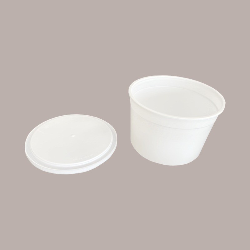 Carapina Sorbettiera per Pozzetto Gelato Cilindrica 2,5 Lt con Coperchio Plastica Bianca 22 pezzi [a6ccce8b]