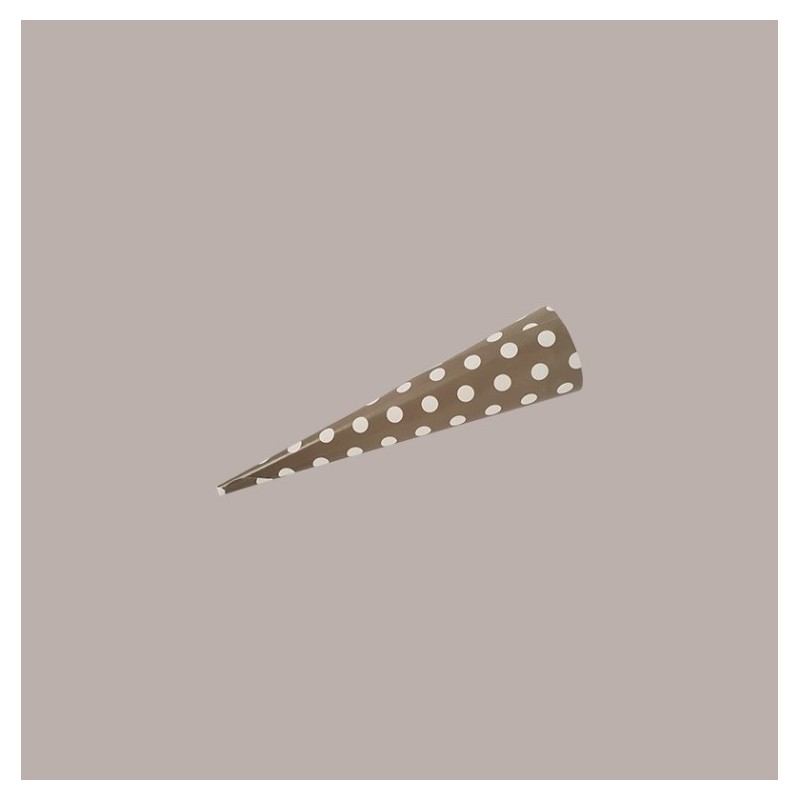 Pirottino Sottocono in Carta Tortora a Pois Bianchi per Coni Gelato codice 1227 2560 pezzi [8b1a81bf]