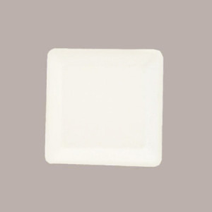Piatto Biodegradabile Eco Quadrato 20x20 Carta Polpa Cellulosa 50 pezzi [840f1b6d]
