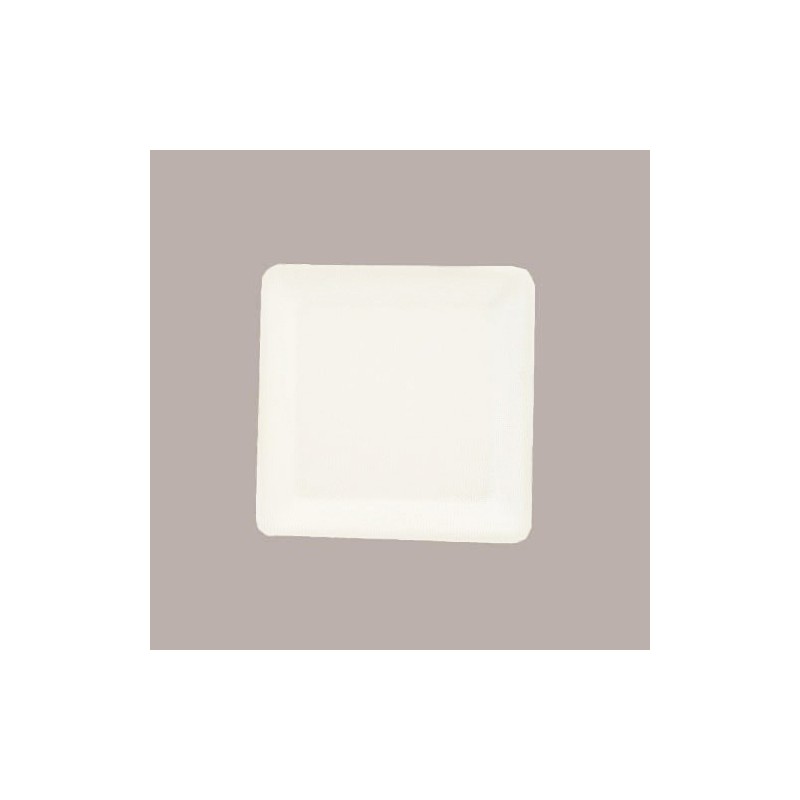 Piatto Biodegradabile Eco Quadrato 20x20 Carta Polpa Cellulosa 50 pezzi [840f1b6d]