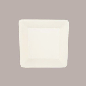 Piatto Biodegradabile Eco Quadrato 16x16 Carta Polpa Cellulosa 100 pezzi [be75d720]