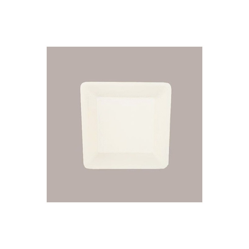 Piatto Biodegradabile Eco Quadrato 16x16 Carta Polpa Cellulosa 100 pezzi [be75d720]