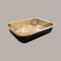 Contenitore Alluminio Oro Nero 2 Porzioni Eclipse per Microonde 232x144H47mm AS221112 50 pezzi [a20ce364]