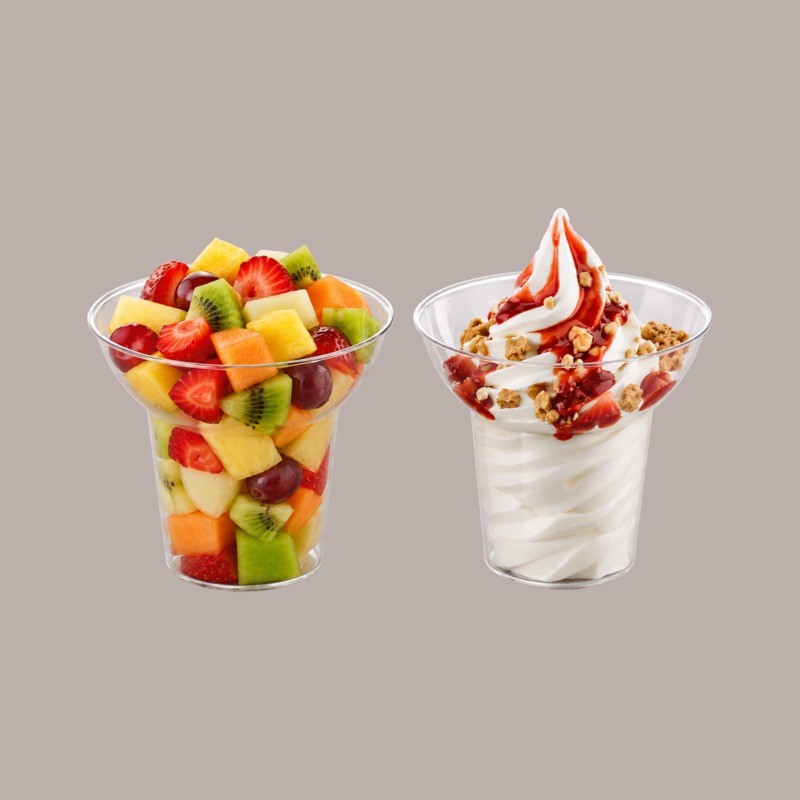 Bicchiere Svasato 260cc in PS Trasparente ideale per Yogurt Dessert Gelato GO YO 100 pezzi [5ffa830f]