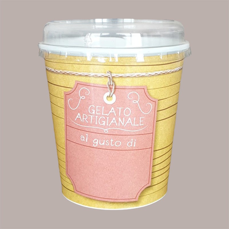 Vasetto Barattolino per Gelato Artiginale con coperchio 500 cc ALCAS 50 pezzi [a7c0d929]