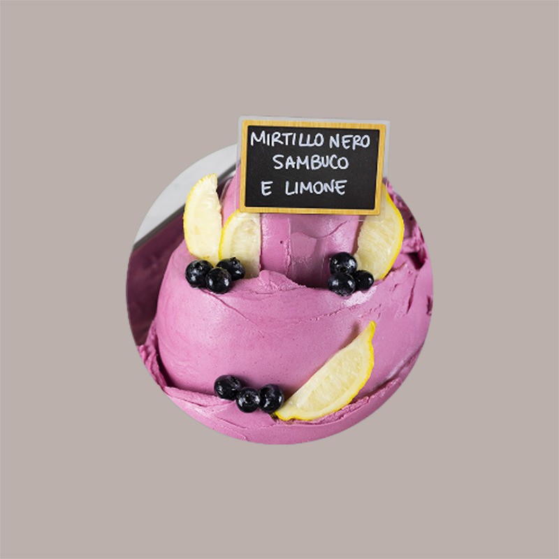 Easy al Gusto Mirtillo Nero Sambuco e Limone Preparato in Polvere per Gelato Leagel 1,2 kg [09ba36c0]